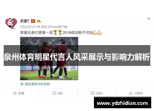 泉州体育明星代言人风采展示与影响力解析